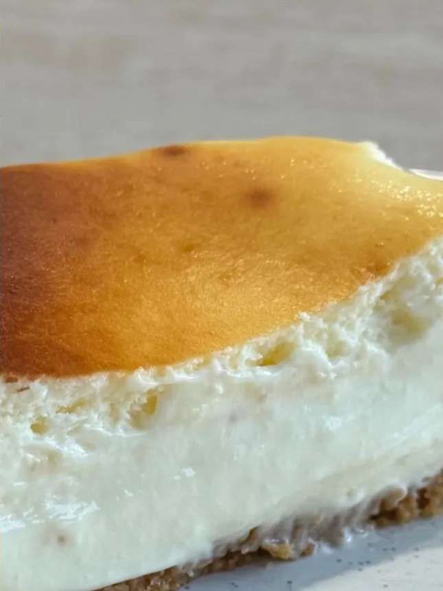 Classic slice, golden top and creamy centre
