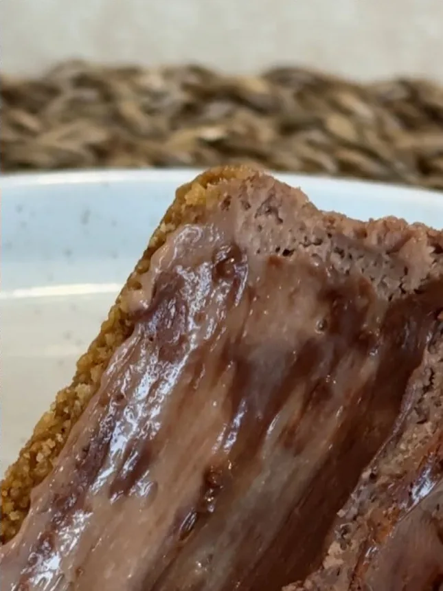 Nutella slice with hazelnut chocolate folded through